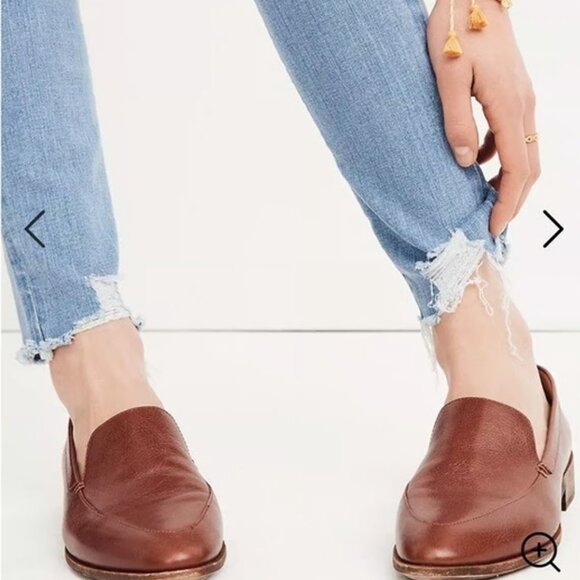 Madewell 9" High-Rise Skinny Jeans Destructed Hem Light Wash Size 25W - Picture 2 of 13